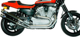 Dual Exhaust System With Sound Certification Round Carbon - Termignoni Compatible With Harley-Davidson Xr 1200 R