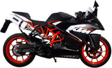 Catalytic Exhaust Tip With Sound Certification Albus Ceramic White Aluminium - Gpr Compatible With Ktm Rc 125 (2014-2016)