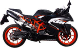 Catalytic Exhaust Tip With Sound Certification Furore Aluminium Black - Gpr Compatible With Ktm Rc 200 (2014-2016)