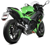 Complete Catalytic Exhaust System With Sound Certification Gppro Steel Black - Mivv Compatible With Kawasaki Ninja 650 (2025-2026)