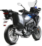 Complete Non-Catalytic Exhaust System With Sound Certification Delta Race Stainless Steel Carbon Fiber End Cap - Mivv Compatible With Yamaha Tracer 9 - Gt - Gt+ (2025-2026)
