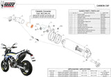 Catalytic Exhaust Tip With Sound Certification Oval Titanium Carbon - Mivv Compatible With Husqvarna 701 Supermoto (2017-2020)