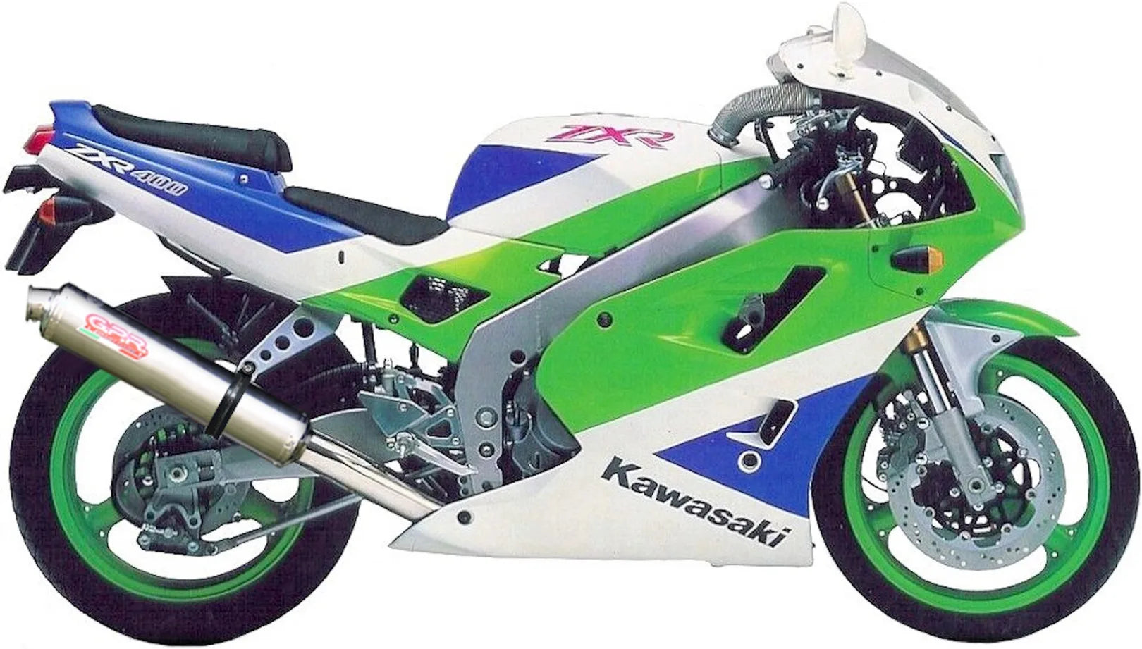 Exhaust Tip With Noise Certification Tondo Stainless Steel - Gpr Compatible With Kawasaki Zxr 400 R (1990-1998)