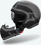 Urban Motorcycle Helmet Airoh J 110 - J1R35 Composite Carbon Matte Black Raster Size S