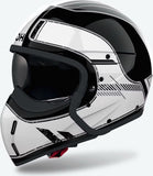 Urban Motorcycle Helmet Airoh J 110 - J1R39 Composite Carbon Gloss White Raster Size S