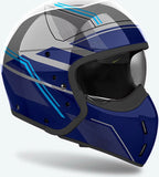 Urban Motorcycle Helmet Airoh J 110 - J1S18 Composite Carbon Gloss Blue Slim Size Xxl