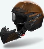 Urban Motorcycle Helmet Airoh J 110 - J1S29 Composite Carbon Matte Bronze Slim Size Xxl