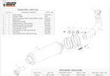Exhaust Tip With Noise Certification Oval Stainless Steel - Mivv Compatible With Kawasaki Z 750 (2004-2006)