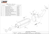 Exhaust Tip With Noise Certification Suono Steel Black Carbon - Mivv Compatible With Kawasaki Zx-10R (2004-2005)