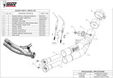 Uncatalysed Exhaust System Without Sound Certification Double Gun Steel Black - Mivv Compatible With Kawasaki Z 750 (2007-2014)