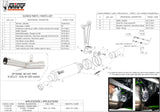 Exhaust Tip With Noise Certification Gp Steel Black - Mivv Compatible With Kawasaki Zx 6R 636 (2013-2016)