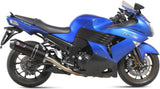 Exhaust Tip With Noise Certification Oval Steel Black Carbon - Mivv Compatible With Kawasaki Zzr 1400 (2006-2007)