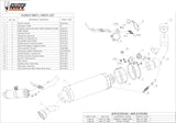 Catalytic Exhaust Tip With Sound Certification Gp Steel Black - Mivv Compatible With Kawasaki Z 750 R (2011-2014)