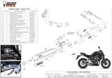 Complete Non-Catalytic Exhaust System With Sound Certification Suono Stainless Steel Carbon - Mivv Compatible With Kawasaki Er-6 F (2012-2016)