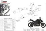 Dual Exhaust System With Sound Certification Gp Steel Black - Mivv Compatible With Kawasaki Z 1000 (2014-2020)