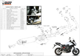 Complete Catalytic Exhaust System With Sound Certification Oval Carbon Carbon - Mivv Compatible With Kawasaki Versys 650 (2015-2020)