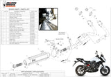 Complete Non-Catalytic Exhaust System With Sound Certification Suono Steel Black Carbon - Mivv Compatible With Kawasaki Versys 650 (2015-2020)