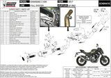 Complete Catalytic Exhaust System With Sound Certification Gppro Titanium - Mivv Compatible With Kawasaki Z 650 (2017-2023)