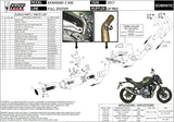 Complete Catalytic Exhaust System With Sound Certification Gppro Carbon - Mivv Compatible With Kawasaki Z 650 (2017-2023)