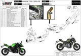Complete Exhaust System Without Catalytic Converter And Without Sound Certification Mk3 Carbon - Mivv Compatible With Kawasaki Ninja 650 (2017-2023)
