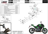 Exhaust Tip With Noise Certification Double Gun Steel Black - Mivv Compatible With Kawasaki Z 900 (2017-2024)
