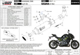 Exhaust Tip With Noise Certification Gppro Steel Black - Mivv Compatible With Kawasaki Z 900 (2017-2024)