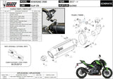 Complete Non-Catalytic Exhaust System With Sound Certification Suono Steel Black Carbon - Mivv Compatible With Kawasaki Z 900 (2017-2024)