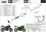 Exhaust Tip With Noise Certification Gppro Steel Black - Mivv Compatible With Kawasaki Ninja 400 (2018-2020)