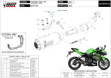 Complete Exhaust System Without Catalytic Converter And Without Sound Certification Mk3 Carbon - Mivv Compatible With Kawasaki Z 400 (2019-2020)