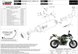 Complete Non-Catalytic Exhaust System With Sound Certification Gppro Steel Black - Mivv Compatible With Kawasaki Z 125 (2019-2024)