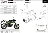 Uncatalysed Exhaust System Without Sound Certification Mk3 Stainless Steel - Mivv Compatible With Kawasaki Ninja 125 (2019-2024)
