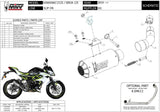 Uncatalysed Exhaust System Without Sound Certification Mk3 Stainless Steel - Mivv Compatible With Kawasaki Ninja 125 (2019-2024)