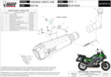 Exhaust Tip With Noise Certification Delta Race Steel Black Carbon - Mivv Compatible With Kawasaki Versys 1000 (2019-2024)