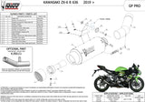 Non-Catalytic Exhaust Tip With Sound Certification Gppro Carbon - Mivv Compatible With Kawasaki Zx 6R 636 (2019-2020)