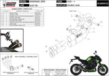 Uncatalysed Exhaust System Without Sound Certification Double Gun Steel Black - Mivv Compatible With Kawasaki Z 900 (2020-2024)
