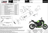 Exhaust Tip With Noise Certification Gppro Steel Black - Mivv Compatible With Kawasaki Z 900 (2020-2024)