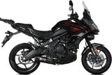 Complete Catalytic Exhaust System With Sound Certification Oval Carbon Carbon - Mivv Compatible With Kawasaki Versys 650 (2021-2023)
