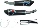 Dual Exhaust System With Sound Certification Conical Carbon Carbon Cap - Termignoni Compatible With Kawasaki Z 1000 (2010-2014)