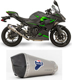 Exhaust Tip Without Sound Certification Relevance Titanium Carbon Cap - Termignoni Compatible With Kawasaki Z 400 (2018-2020)