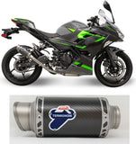 Exhaust Tip Without Sound Certification Gp Carbon - Termignoni Compatible With Kawasaki Ninja 400 (2018-2020)