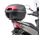 Top Case K42N 42 Lt + Rear-Rack Monolock - Kappa Moto Compatible With Kymco Agility 150 - 200 R16 (2008-2013)