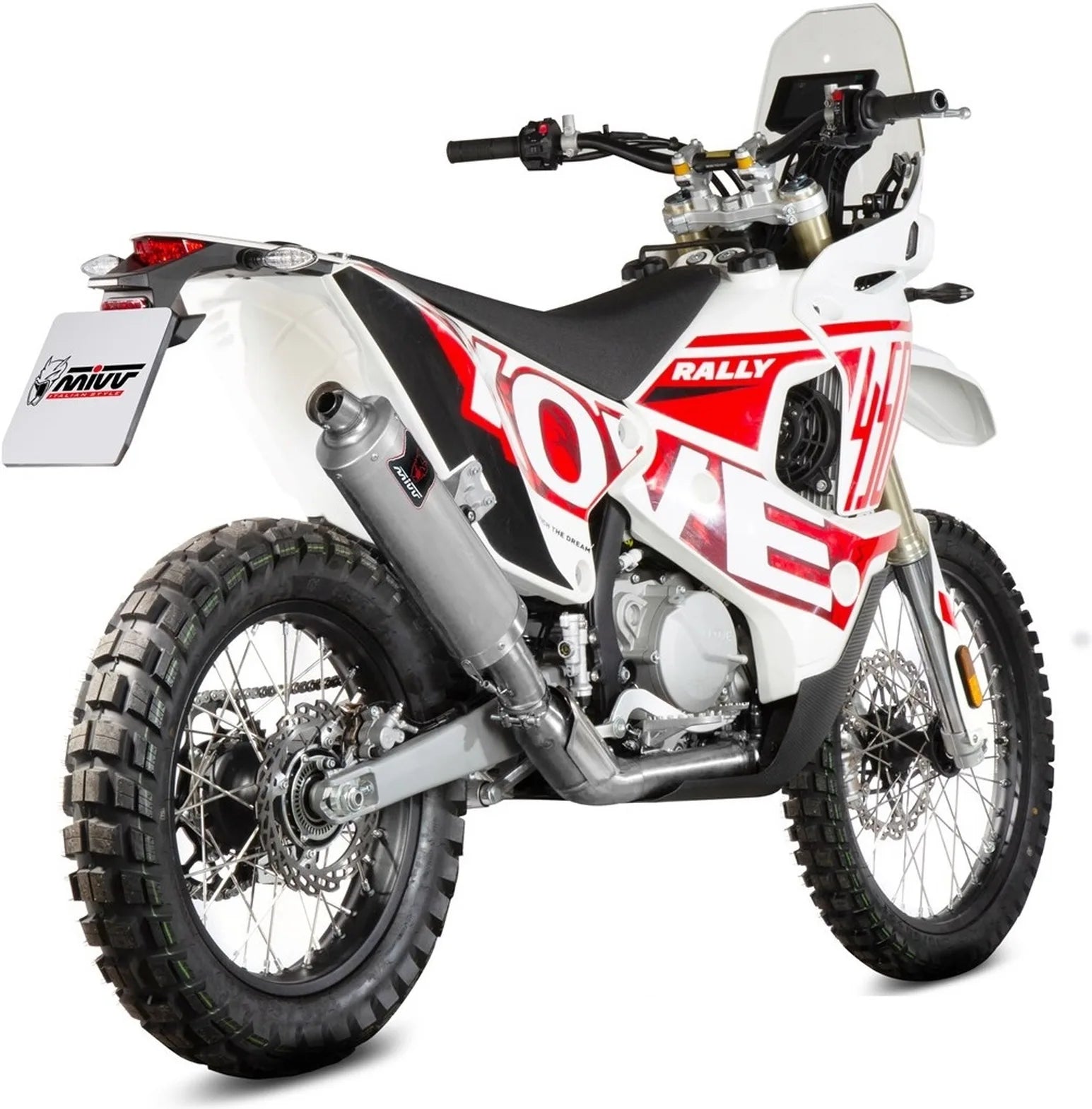 Exhaust Tip With Noise Certification Dakar Stainless Steel - Mivv Compatible With Kove Moto 450 Rally (2023-2024)