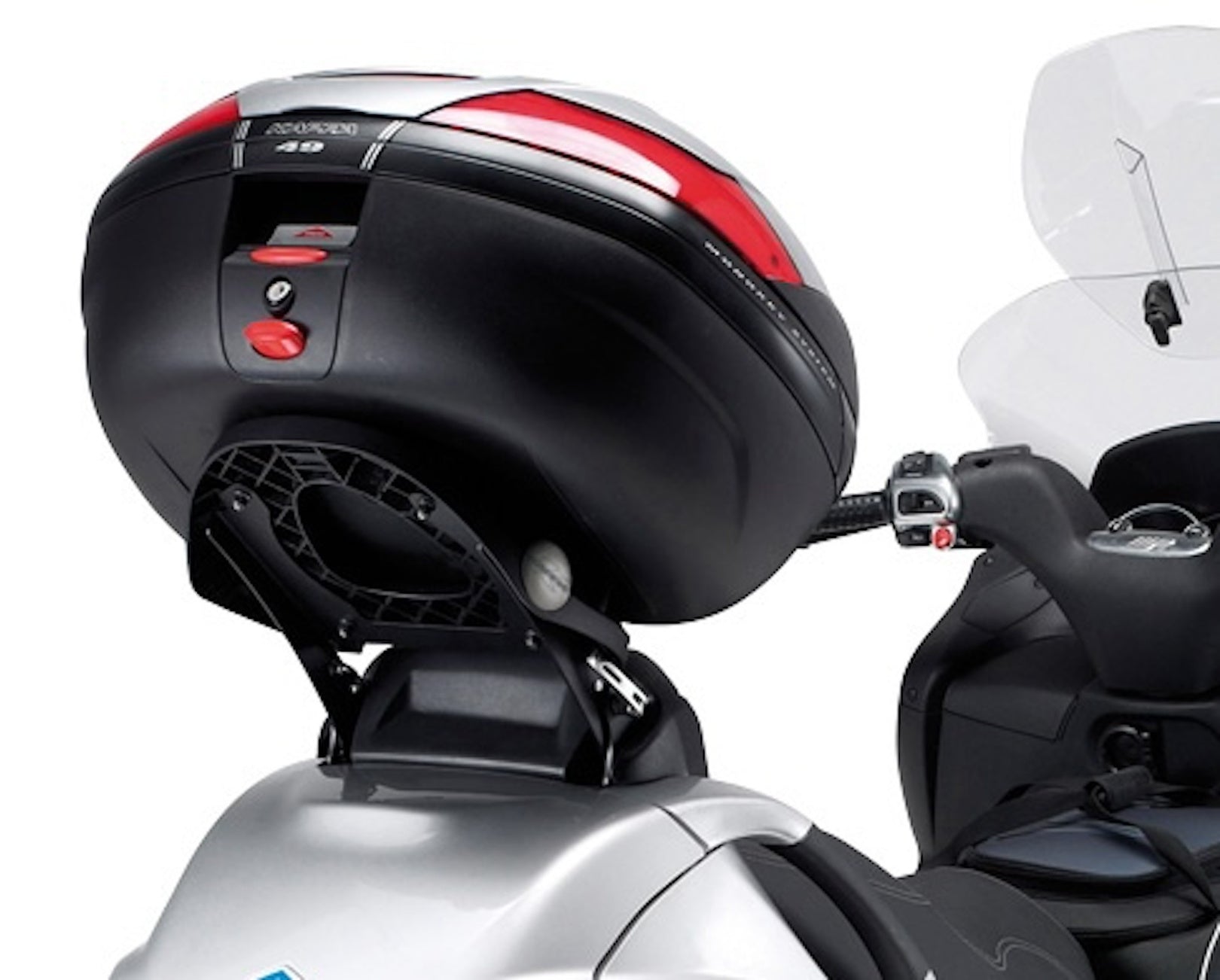 Top Case Kgr52 Garda 52 Lt + Folding Rear-Rack Monokey - Kappa Moto Compatible With Piaggio Mp3 500 Business (2012-2013)