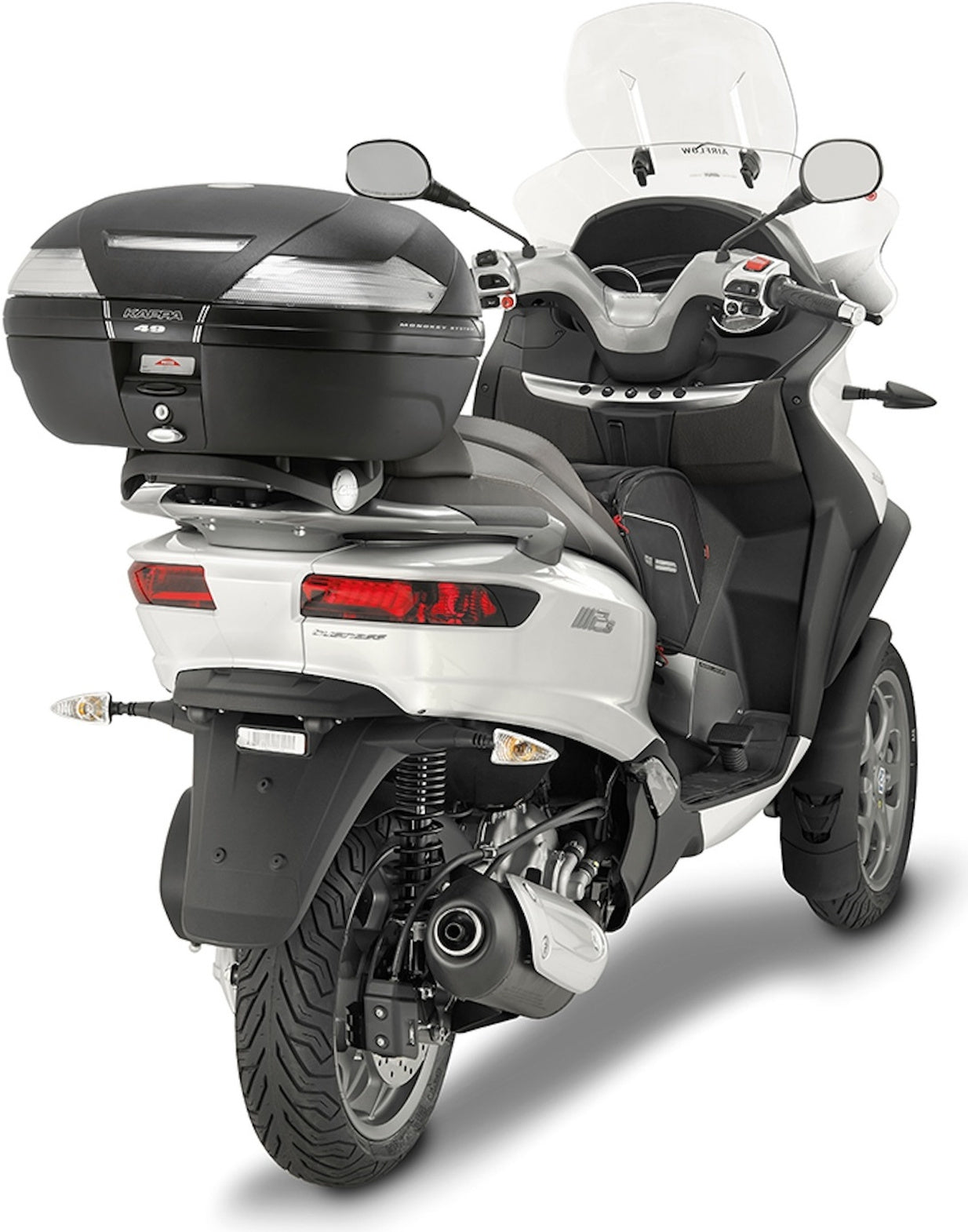 Top Case Kgr33 Garda 33 Lt + Rear-Rack Monokey - Kappa Moto Compatible With Piaggio Mp3 300 - 500 Business Ie (2015-2017)