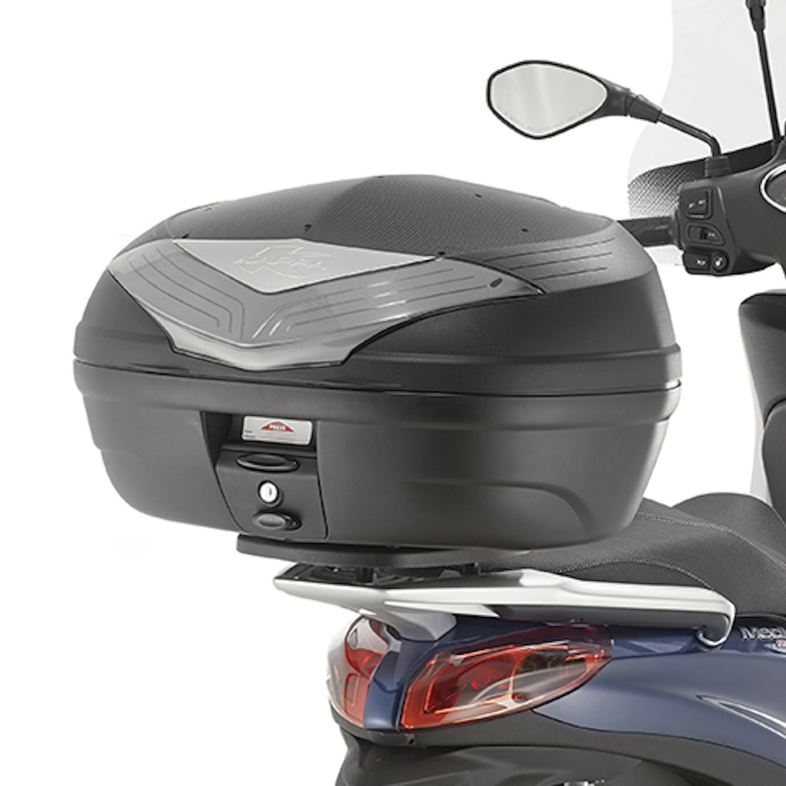 Top Case K29N 29 Lt + Rear-Rack Monolock - Kappa Moto Compatible With Piaggio Medley 125 - 150 (2016-2019)