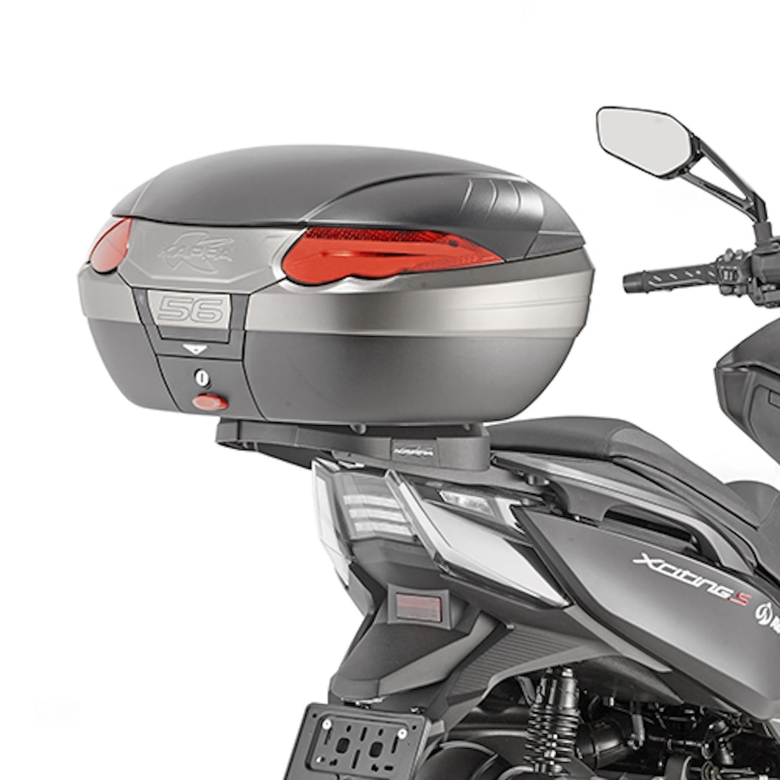 Top Case Kgr46 Garda 46 Lt + Rear-Rack Monokey - Kappa Moto Compatible With Kymco Xciting 400 I S (2018-2023)