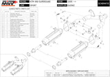 Dual Non-Catalytic Exhaust System With Sound Certification Suono Steel Black Carbon - Mivv Compatible With Ktm 990 Super Duke (2005-2011)