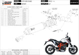 Exhaust Tip With Noise Certification Gp Steel Black - Mivv Compatible With Ktm 690 Duke (2012-2018)