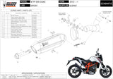 Exhaust Tip With Noise Certification Suono Steel Black Carbon - Mivv Compatible With Ktm 690 Duke (2012-2018)