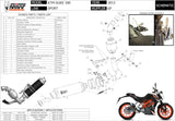 Complete Catalytic Exhaust System With Sound Certification Gp Steel Black - Mivv Compatible With Ktm 390 Duke (2013-2016)
